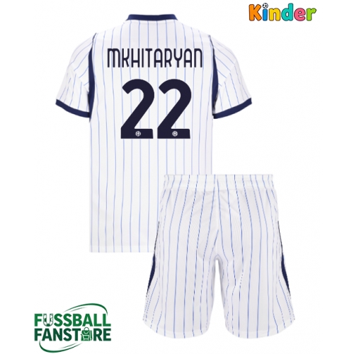 Inter Milan Henrikh Mkhitaryan #22 Replik Auswärtstrikot Kinder 2026-27 Kurzarm (+ Kurze Hosen)